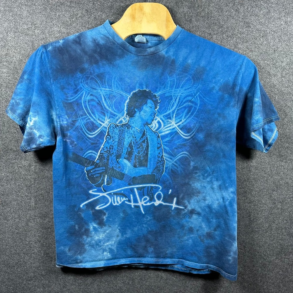 Vintage Tie Dye Jimi Hendrix T Shirt XL Blue Delta‎ Pro Weight Band Tee